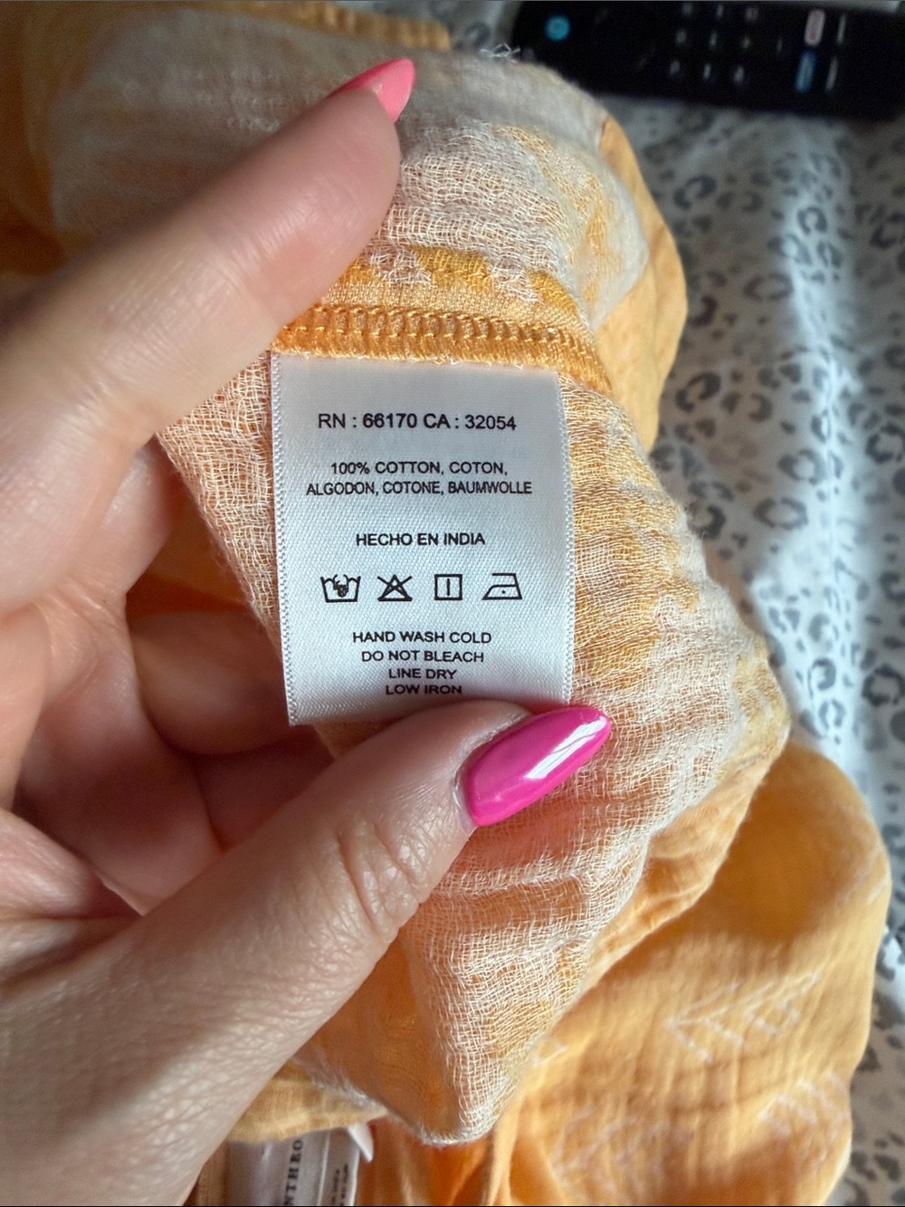 Anthropologie Lightweight Orange Gauze Caftan - OS - Picture 5 of 5